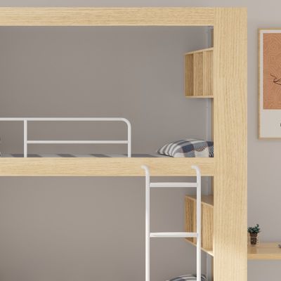 Support customization School Bunk Bed With Automated Production Plant And Knock Down Packing