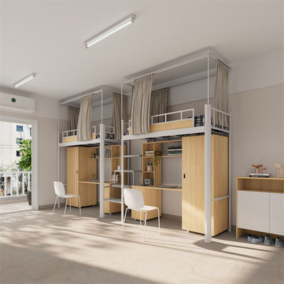 Modern Design Products Furniture Metal Bunk Bed With Desk Support customization
