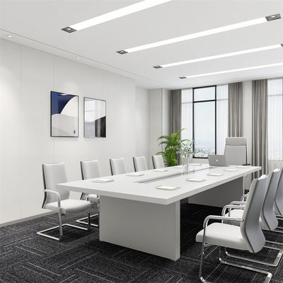 Modern Office Furniture Conference Table White Color Support customization
