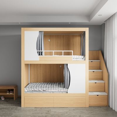 2600 X 900 X 2400mm School Bunk Bed With Cutting Drilling And Galvanizing Support customization