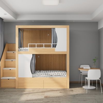 2600 X 900 X 2400mm School Bunk Bed With Cutting Drilling And Galvanizing Support customization
