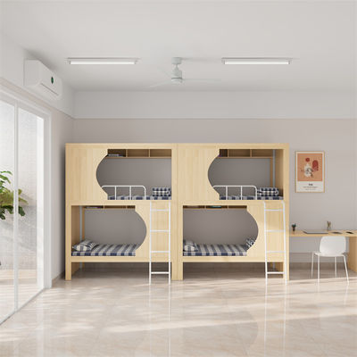 Support customization School Worker Hospital Home Dormitory Metal Stable Student Wooden Storage Loft Bunk Bed