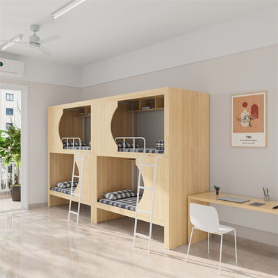 Support customization School Worker Hospital Home Dormitory Metal Stable Student Wooden Storage Loft Bunk Bed