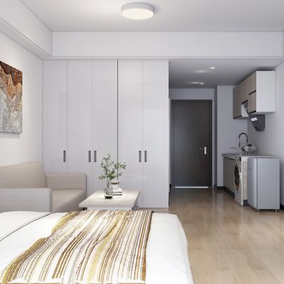 Support customization Modern Functional Student Bed With Desk For Apartment Furniture