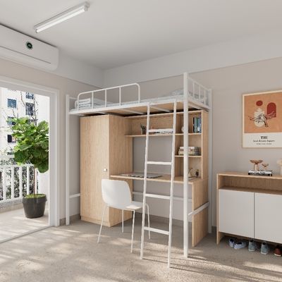 Купить 2000 X 900 X 2120 мм Школьная спальня, кровать с шкафчиком online manufacture