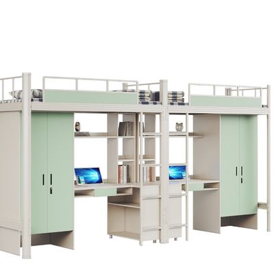 School Furniture Up And Down Bed Children Bunk Bed With Desk Support customization
