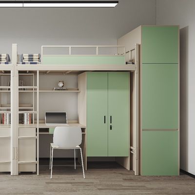 School Furniture Up And Down Bed Children Bunk Bed With Desk Support customization