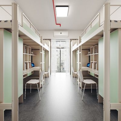 School Furniture Up And Down Bed Children Bunk Bed With Desk Support customization