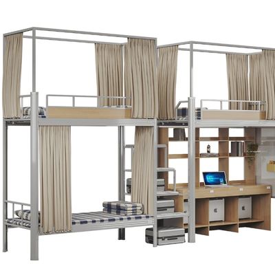 Support customization High Grade Quality Guaranteed Full Size Black Color Bunk Metal Frame Twin Bunk Bed