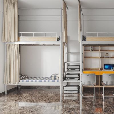 Support customization High Grade Quality Guaranteed Full Size Black Color Bunk Metal Frame Twin Bunk Bed