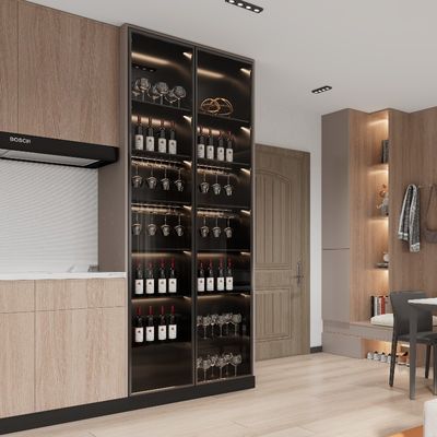 ISO9001 certification of high-end fashion durable tea cabinet support customization