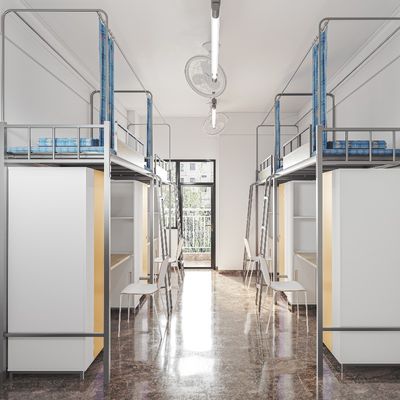 The modern fashion brings the bed curtain and the bed curtain frame student dormitory furniture bed