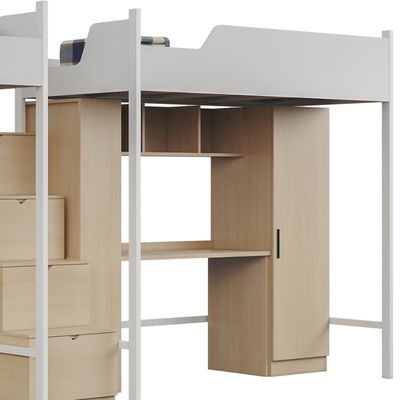 Support customization Beautiful and practical student apartment bed made of wood and metal material