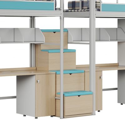 Support customization Spacious Capsule Bunk Bed with  a curtain frame and staris for High-Standard Rooms