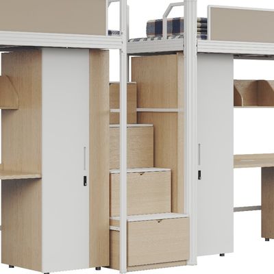 Strong security, large storage space, Support customization beautiful and practical student apartment bed made in  Myidea