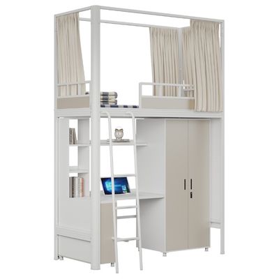 Beautiful and practical, with bed curtain and bed curtain frame single student apartment bed from Myidea