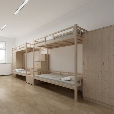 Sturdy and Comfortable Dormitory Bunk Bed for Student Accommodation Support customization