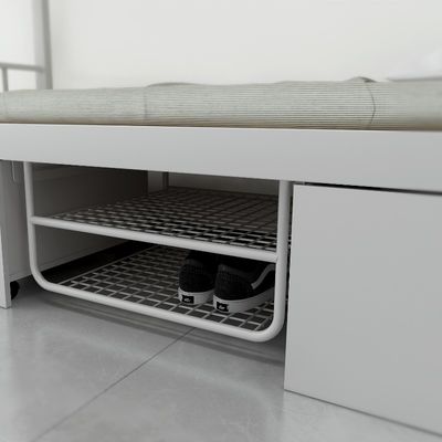 Support customization Stylish and practical student dormitory bunk bed with curtain frame and shoe frame