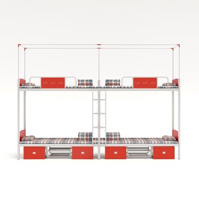 Conventional simple practical with curtain frame upper and lower bunk student dormitory bed Support customization