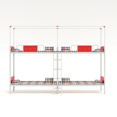 Conventional simple practical with curtain frame upper and lower bunk student dormitory bed Support customization