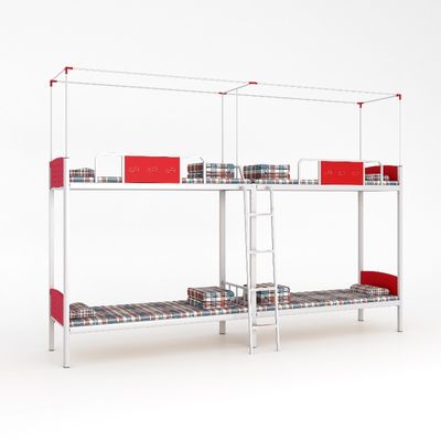 Conventional simple practical with curtain frame upper and lower bunk student dormitory bed Support customization