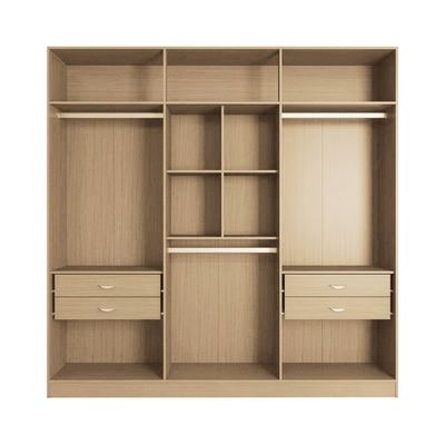 High stability and functionality, large storage space apartment furniture wooden wardrobe Support customization