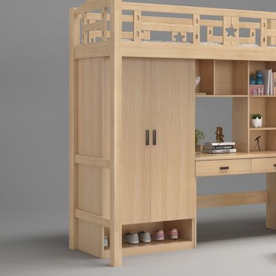 Support customization,High safety performance student dormitory furniture wooden products on the bed under the table