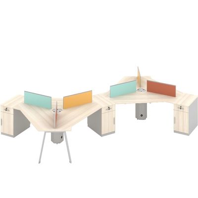 Modern design simple fashion abnormal desk to six-seat office furniture Support customization