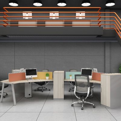 Modern design simple fashion abnormal desk to six-seat office furniture Support customization