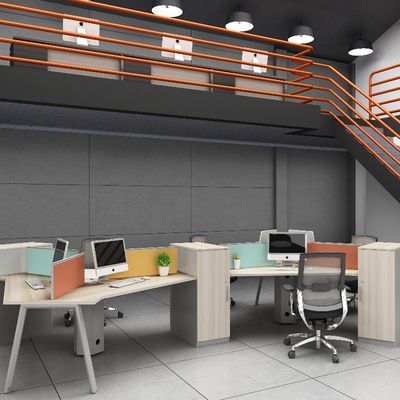 Modern design simple fashion abnormal desk to six-seat office furniture Support customization