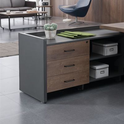regal walnut  and iron gray cloth pattern with color band on the desk of the supervisor Support customization