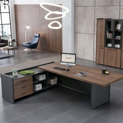 regal walnut  and iron gray cloth pattern with color band on the desk of the supervisor Support customization