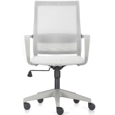 Simple and comfortable in line with the ergonomics of white mesh fabric office chair staff chair