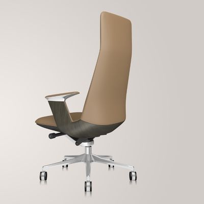Ergonomic Modern Leather Office Chair In White Comfortable And Non-Deformable Support customization
