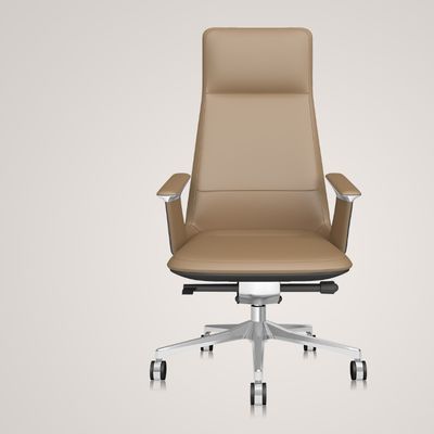 Ergonomic Modern Leather Office Chair In White Comfortable And Non-Deformable Support customization