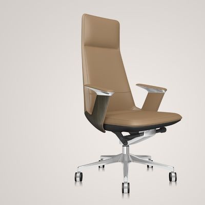 Ergonomic Modern Leather Office Chair In White Comfortable And Non-Deformable Support customization