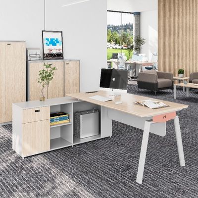 Support customization Foshan factory Myidea Modern 4 Person Office Furniture Workstation Table With Metal Leg , Staff Executive Modern Office Workstation Desk
