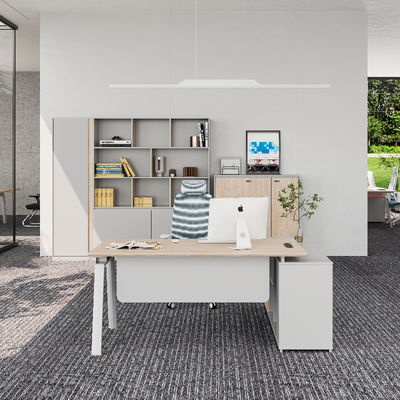 Support customization Foshan factory Myidea Modern 4 Person Office Furniture Workstation Table With Metal Leg , Staff Executive Modern Office Workstation Desk