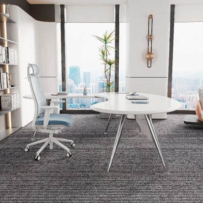 White Snow Mountain Table And Metal Feet , Staff Executive Modern Office Workstation Desk Support customization