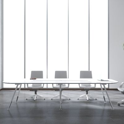 Support customization Modern Snow White Metal Conference Table with 36 Color Choices 3000*1400*760/3600*1500*760