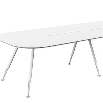 Support customization Modern Snow White Metal Conference Table with 36 Color Choices 3000*1400*760/3600*1500*760