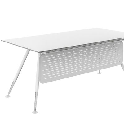 Modern Office Furniture Executive Desk with Metal Feet in Snow White support customization