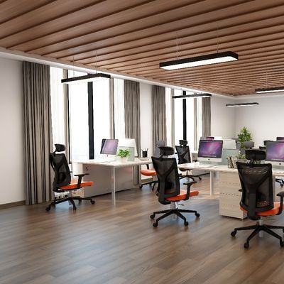 Li Series Modern Simple Nordic Oak Staff Desk Lettering Steel Foot Customized