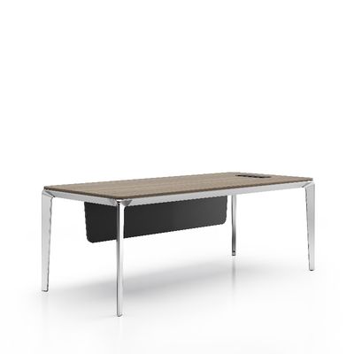 Modern 4-person Office Furniture Table With Front Baffle For Privacy Support customization