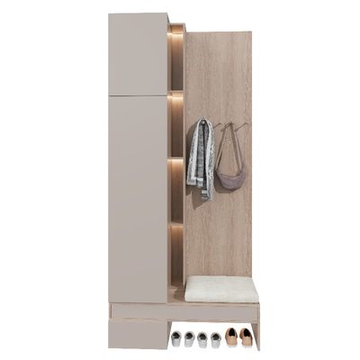 Shoe Cabinet Bookcase With Lamp Belt Design One-piece Wardrobe Support customization