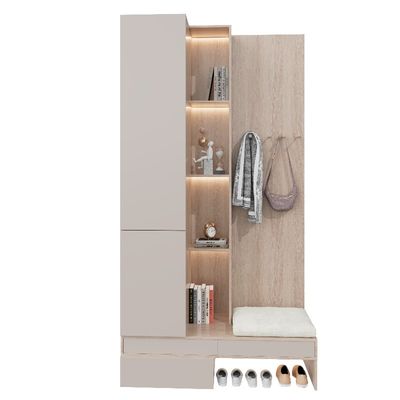 Shoe Cabinet Bookcase With Lamp Belt Design One-piece Wardrobe Support customization