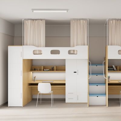 Non-Slip Silent Storage Ladder customization And Thick Guardrail 4600*900*2120 Apartment Bed For Kids/Teens/Young Adults Made In Foshan Factory Myidea