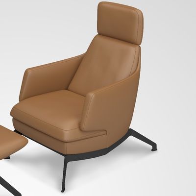 Chromed Steel Leg Office Sofa Sturdy And Durable for Business Meetings and Reception Rooms