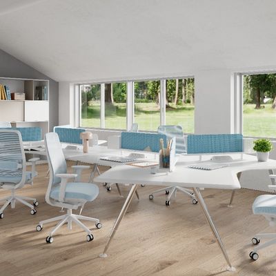 Support customization Minimalist Modern Screen Divider Workstation Office Employee Desk 6-Seater Extra Thick Custom-Made