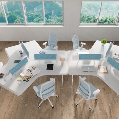 Support customization Minimalist Modern Screen Divider Workstation Office Employee Desk 6-Seater Extra Thick Custom-Made